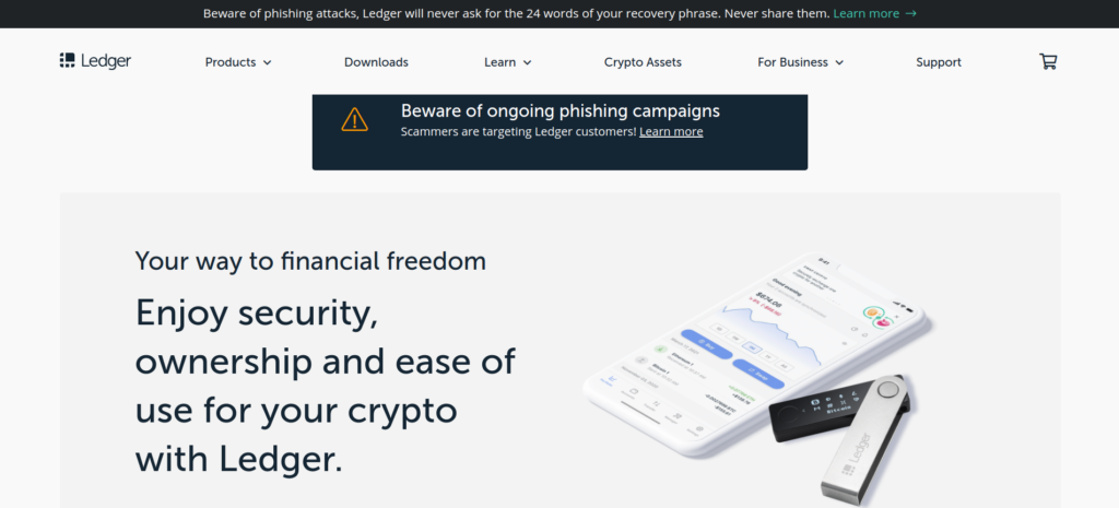 Ledger.com предупреждает об активизации мошенников